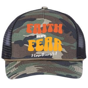 Faith Over Fear Christian Motivational Retro Rope Trucker Hat Cap