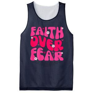 Faith Over Fear Christian Jesus Religious Floral Mesh Reversible Basketball Jersey Tank