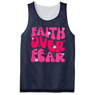 Faith Over Fear Christian Jesus Religious Floral Mesh Reversible Basketball Jersey Tank