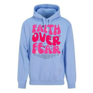 Faith Over Fear Christian Jesus Religious Floral Unisex Surf Hoodie