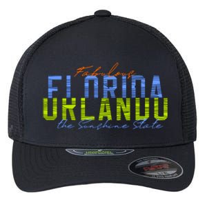 Fabulous Orlando Florida The Sunshine State Flexfit Unipanel Trucker Cap