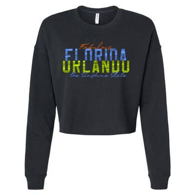 Fabulous Orlando Florida The Sunshine State Cropped Pullover Crew