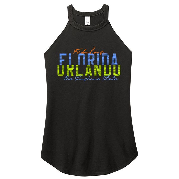 Fabulous Orlando Florida The Sunshine State Women's Perfect Tri Rocker Tank
