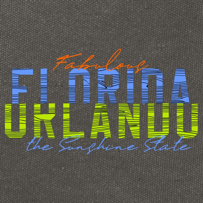 Fabulous Orlando Florida The Sunshine State Cotton Canvas Backpack
