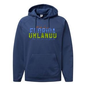 Fabulous Orlando Florida The Sunshine State Performance Fleece Hoodie