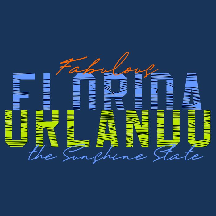 Fabulous Orlando Florida The Sunshine State 7-Panel Snapback Hat