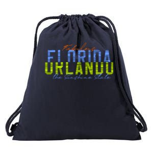 Fabulous Orlando Florida The Sunshine State Drawstring Bag