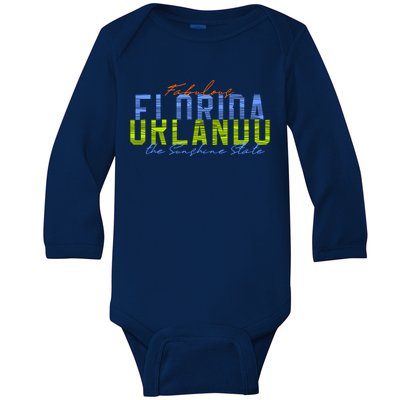 Fabulous Orlando Florida The Sunshine State Baby Long Sleeve Bodysuit