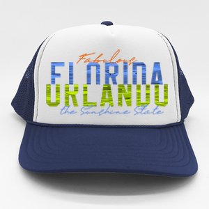 Fabulous Orlando Florida The Sunshine State Trucker Hat