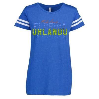 Fabulous Orlando Florida The Sunshine State Enza Ladies Jersey Football T-Shirt