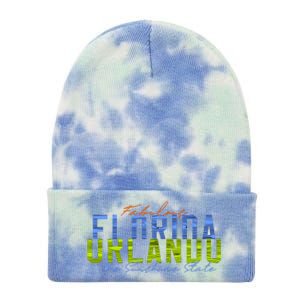 Fabulous Orlando Florida The Sunshine State Tie Dye 12in Knit Beanie