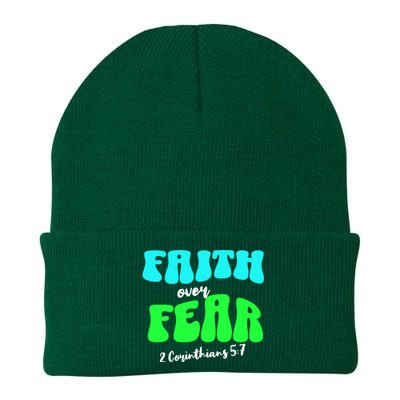 Faith Over Fear Christian Motivational Knit Cap Winter Beanie