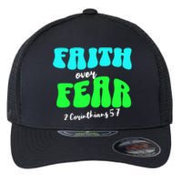 Faith Over Fear Christian Motivational Flexfit Unipanel Trucker Cap