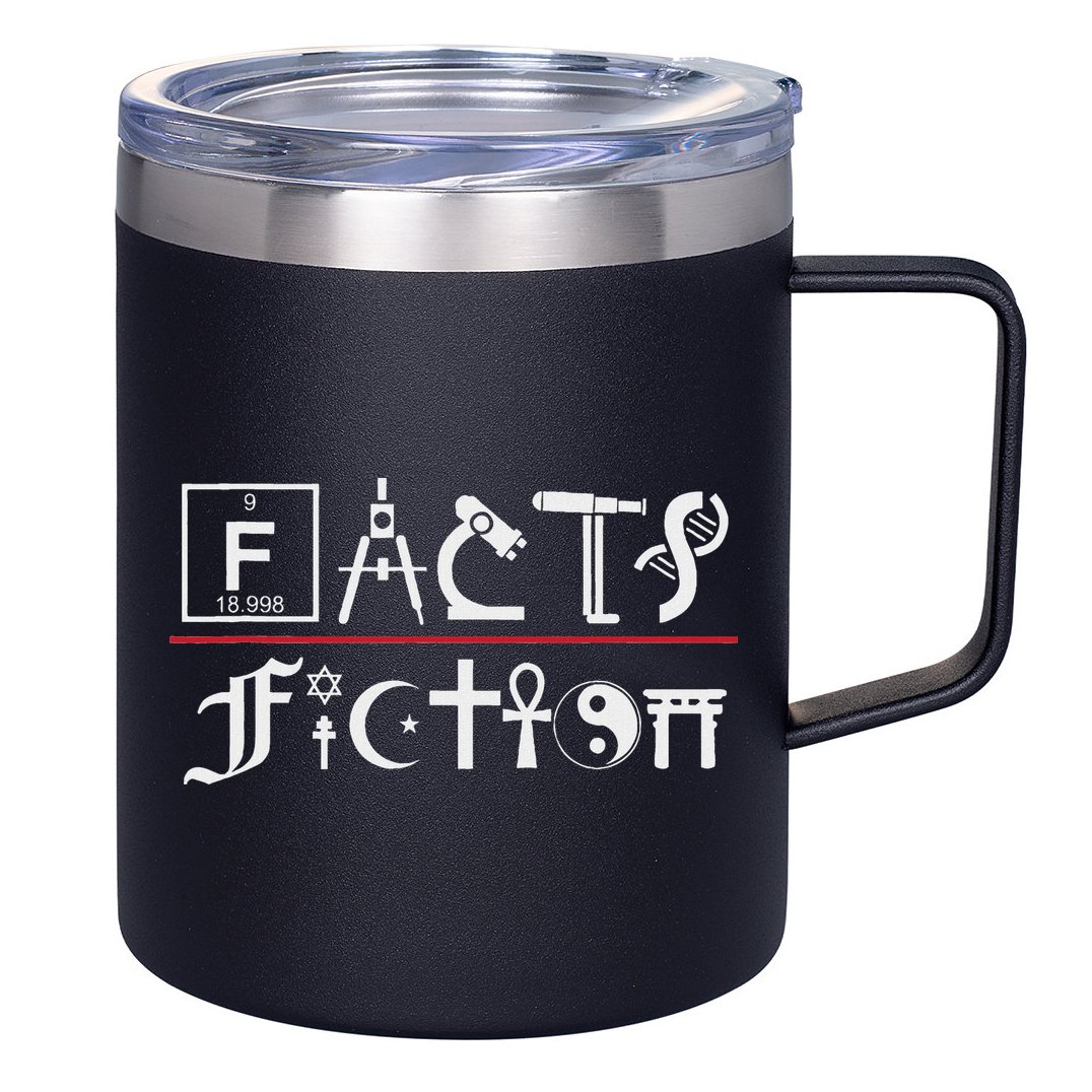 Facts Over Fiction Atheist Studies 12oz Stainless Steel Coffee Mug