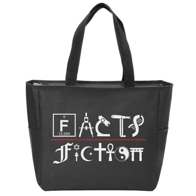 Facts Over Fiction Atheist Studies Zip Tote Bag