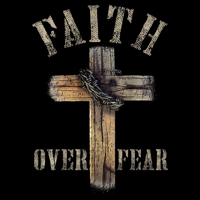 Faith Over Fear American Christian Cross God Jesus Bucket Hat