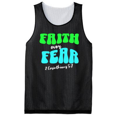 Faith Over Fear Christian Motivational Mesh Reversible Basketball Jersey Tank