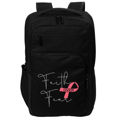 Faith Over Fear Fight Breast Cancer Awareness Impact Tech Backpack