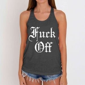 F Off Fuck Off Women's Knotted Racerback Tank