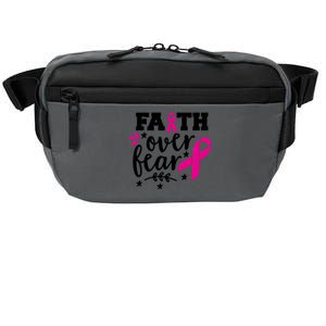 Faith Over Fear Pink Ribbon Breast Cancer Crossbody Pack