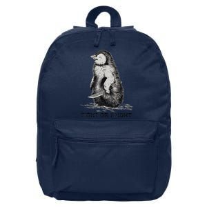 Fight Or Flight Funny Penguin Pun Meme 16 in Basic Backpack