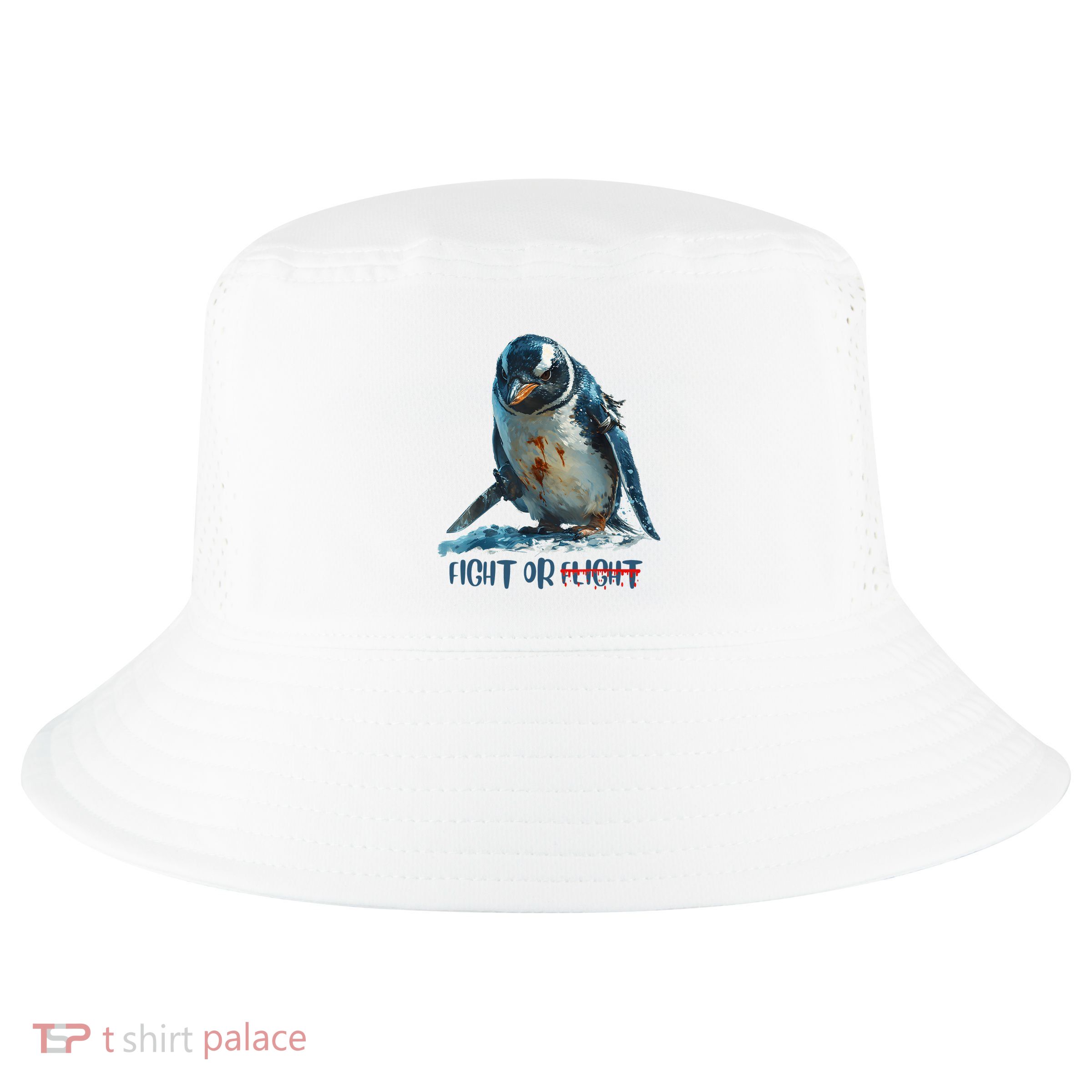 Fight Or Flight Funny Penguin Quote Cool Comfort Performance Bucket Hat