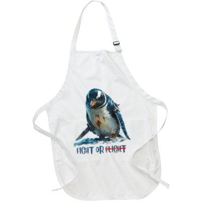 Fight Or Flight Funny Penguin Quote Apron