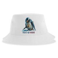 Fight Or Flight Funny Penguin Quote Sustainable Bucket Hat