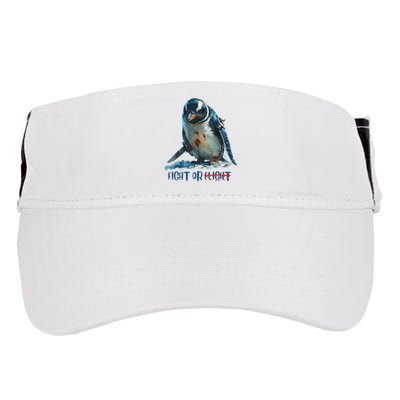 Fight Or Flight Funny Penguin Quote Adult Drive Performance Visor
