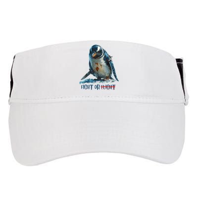 Fight Or Flight Funny Penguin Quote Adult Drive Performance Visor