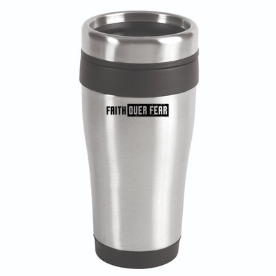 Faith Over Fear Jesus Christian Catholic Religion God Gift 16oz Travel Tumbler