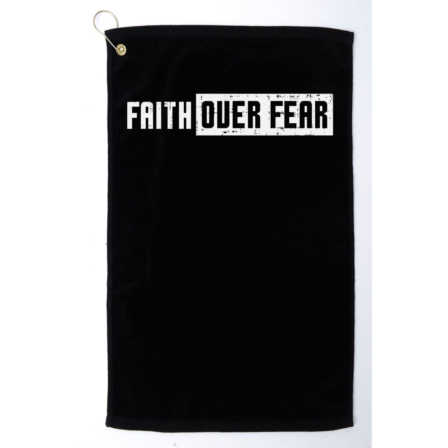 Faith Over Fear Jesus Christian Catholic Religion God Gift Golf Towel