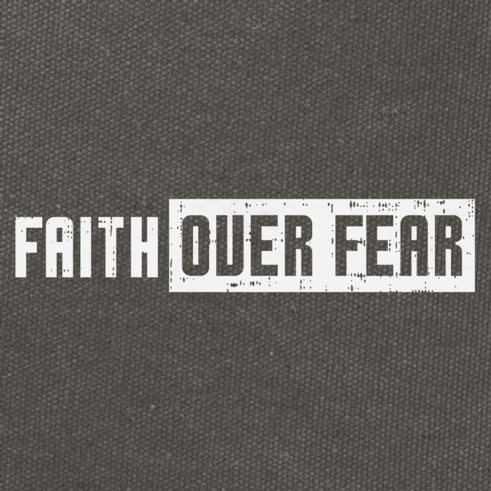 Faith Over Fear Jesus Christian Catholic Religion God Gift Cotton Canvas Backpack