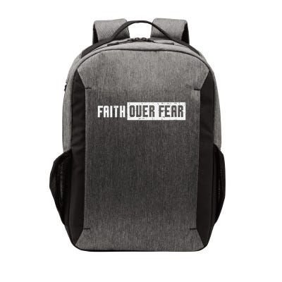 Faith Over Fear Jesus Christian Catholic Religion God Gift Vector Backpack