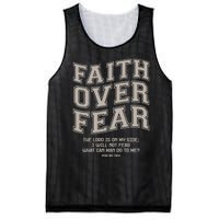 Faith Over Fear Bible Verse Motivational Christian Print Mesh Reversible Basketball Jersey Tank