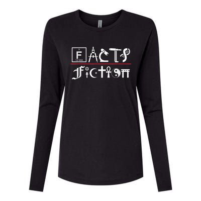 Facts Over Fiction Atheist Studies Womens Cotton Relaxed Long Sleeve T-Shirt