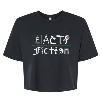 Facts Over Fiction Atheist Studies Bella+Canvas Jersey Crop Tee