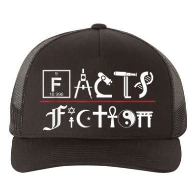 Facts Over Fiction Atheist Studies Yupoong Adult 5-Panel Trucker Hat