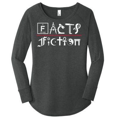 Facts Over Fiction Atheist Studies Women's Perfect Tri Tunic Long Sleeve Shirt