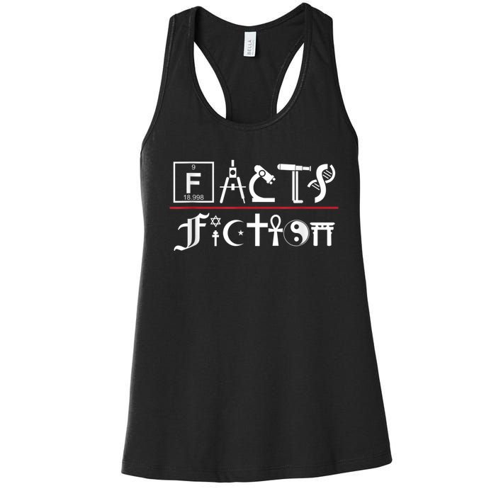 Facts Over Fiction Atheist Studies Women's Racerback Tank