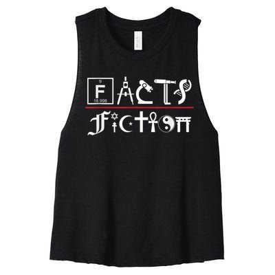 Facts Over Fiction Atheist Studies Women's Racerback Cropped Tank