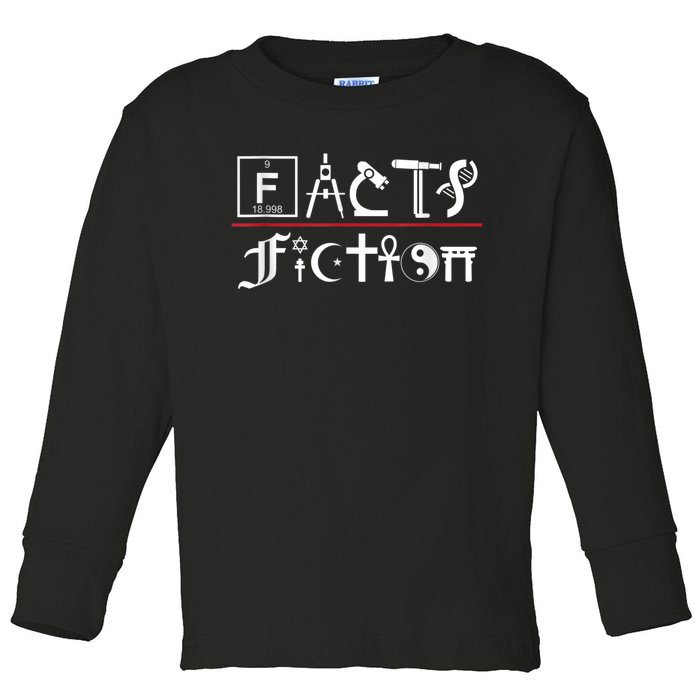 Facts Over Fiction Atheist Studies Toddler Long Sleeve Shirt