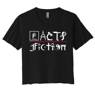 Facts Over Fiction Atheist Studies Women's Crop Top Tee