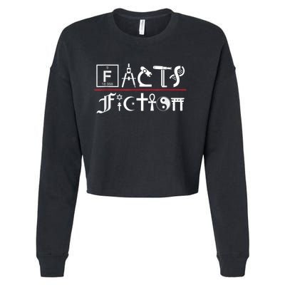 Facts Over Fiction Atheist Studies Cropped Pullover Crew