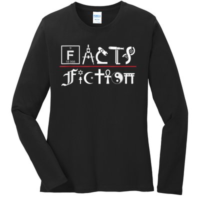 Facts Over Fiction Atheist Studies Ladies Long Sleeve Shirt