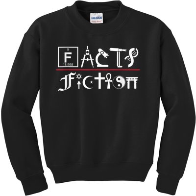 Facts Over Fiction Atheist Studies Kids Sweatshirt