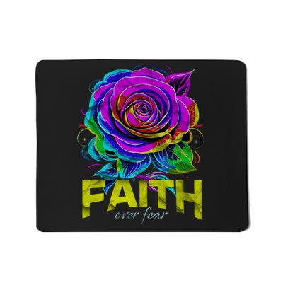 Faith Over Fear Christian Motivational Mousepad