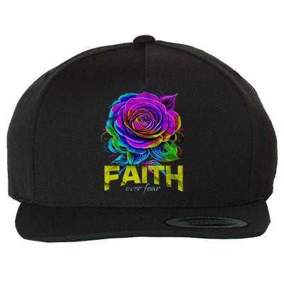 Faith Over Fear Christian Motivational Wool Snapback Cap