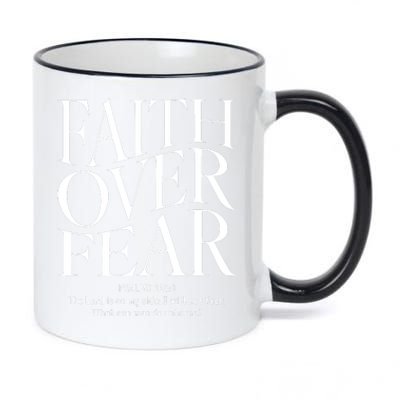 Faith Over Fear Christian 11oz Black Color Changing Mug