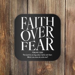 Faith Over Fear Christian Coaster